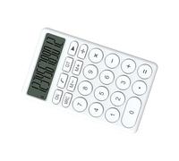 Generic Piccola Calcolatrice Tascabile Pulsanti Silenziosi Calcolatrice Elettronica Facile da Usare, Portatile Leggera per Studenti in Movimento (WHITE)