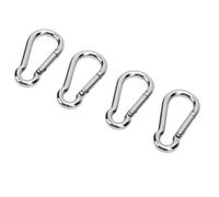 Generic Piccolo Gancio da Arrampicata Clip per Moschettone in Acciaio Inossidabile Resistente All'erosione Ad Alta Resistenza per Portachiavi 4 Pezzi (4PCS)