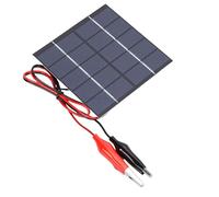 Generic Piccolo Pannello Solare Efficiente da 1,5 W con Fermacavo per Telecamere di Sicurezza e Luci da Giardino in Silicio Policristallino