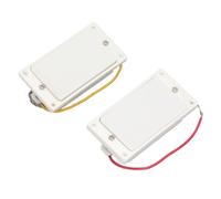 Generic Pickup per Chitarra Elettrica 2 Pezzi di Ricambio Humbucker a Doppia Bobina per Posizioni Al Manico e Al Ponte, Plastica Resistente e Metallo per LesPaul (WHITE)