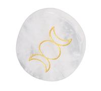 Generic Pietra da Massaggio per il Tempo di Meditazione Sessione di Yoga con Effetto Sollievo, Calma Interiore (WHITE)