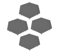 Generic Pietre Miliari con Picchetti da Terra Set da 4 Pezzi Resistenti Agli Agenti Atmosferici per Passeggiate in Giardino 22 Cm Polipropilene (GREY)