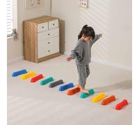 Generic Pietre miliari per bambini, texture antiscivolo, 6 pezzi, percorso ad ostacoli portatile, pietre per interni ed esterni, per sviluppare la coordinazione fisica, VT3QDMTCRRE60KH7O