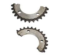 Generic Pignone in Due metà 420 da 28 Denti Pignone in Acciaio Resistente per Scooter Biciclette ATV Motociclette, Confezione da 2
