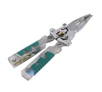 Generic Pinza Elettrica 8 in 1 a Fiotteri di Crimper a Filo Multifunzionale per Cavi 0,8 Mm-2,6 Mm con Tester Tensione Progettazione Compatta Pieghevole per Manutenzione del Cablaggio