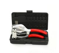 Generic Pinza Perforatrice Manuale Set Bucatrice Pinza Foratrice Trapano Manuale con Testine Intercambiabili E Valigetta Rigida Adatta per Cuoio Pvc Gomma Sottili Alluminio Rame Ferro