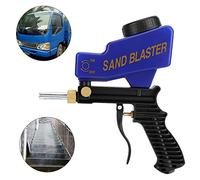 Generic Pistola a Sabbia Aria, Kit Pistola Sabbia Kit Portatile Portatili Pneumatici Portatile gravità Tipo Antiruggine Rimuovi Blu di Ruggine