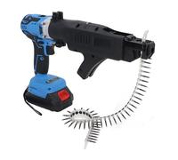 Generic Pistola a Vite a Catena Efficiente per Chiodo per Trapano Automatico per l'installazione del Soffitto della Casa con Supporto per Molla in Acciaio e Batteria per Utenti di Trapani Elettrici