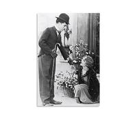 Generic - Pittura su Tela Classica - Poster del Film Charlie Chaplin - Decorazione per la Casa - Multipurpose - 60 x 90 cm