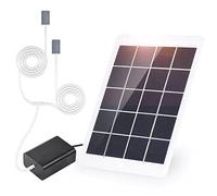 Generic Pompa Ad Aria Ad Energia Solare, Aeratore di Ossigeno a Pannello Solare da 3 W 5 V, Aeratore per Stagno per Pesci d'Acquario con 2 Pietre per d'Aria e Interfaccia di Uscita USB