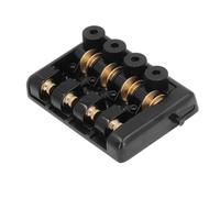 Generic Ponte per Basso Elettrico Senza Testa a 4 Corde Robusta Lega di Zinco e Ottone per una Facile Installazione 1 unità (BLACK)