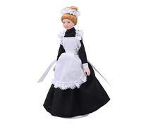 Generic Popolo della Casa delle Bambole, Mini Bambola Ceramica Modello 1:12 Bambola Cameriera Bambole Domestica in Miniatura Vittoriana Cameriera House Decorazione Fai -da -te Regi per Bambini