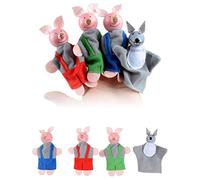 Generic Porcellini e Lupi, Marionette da Dito in Peluche, Giochi di Ruolo Educativi, Marionette a Mano per Bambini, per Raccontare Storie, Adatte per la Scuola Materna o L'asilo, Materiale in Stoffa