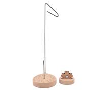 Generic Porta Bobina a Filo Singolo Base in Legno Premium con Cuscinetto Antiscivolo per Cucito e Quilting 5,3x4,5 in 1 Set