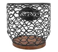 Generic Porta Cialde caffè, Versatile Cestello Porta Capsule caffè può Contenere Oltre 35 Cialde con Base in Legno, Supporto per Bustine di tè Bustine di Zucchero Ufficio (BLACK)