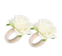 Generic Porta del Tovagliolo, Tovagliolo da Floreale Simulazione del di Fiori per le Vacanze di Anniversario per Natale (WHITE)