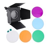 Generic Porta della Stalla Illuminata con Controllo Accurato della Luce e Griglia a Nido D'ape a 60° per Illuminazione Fotografica Professionale, Materiale in Lega di Alluminio per Primi Piani e