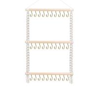Generic Porta fasce per capelli, organizer per fiocchi per capelli, grande capacità, scaffale in legno per la camera delle ragazze, forcine per capelli, 38cmx60cm