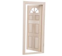 Generic Porta in Miniatura in Legno per Casa delle Bambole 1:12 Doppia Finestra Perfetta per Accessori per Casa delle Bambole Fai-da-te Materiale in Betulla 1 Pezzo (Porta a sei stipiti)
