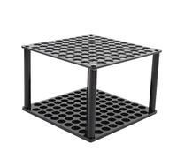 Generic Porta Pennelli per Trucco 96 Slot Espositore per Penne in Acrilico Organizzatore per Matite per Artisti da Scrivania (BLACK)