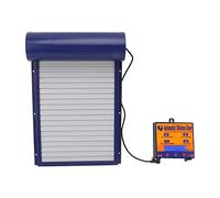 Generic Porta Solare Automatica per Pollaio, Robusto Metallo, Sensore di Luce di Sicurezza, Timer, Telecomando, per Protezione del Pollame, 35,6 X 24 Cm, per pollo/anatra/oca. (BLUE)