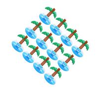 Generic Portabevande Gonfiabile da 12 Pezzi, Portabicchieri da Piscina in Albero di Cocco in PVC, Supporto per Bevande Galleggiante Stabile con Design Antiribaltamento, Ideale per Decorazioni in