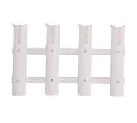Generic Portacanne da Pesca Regolabile a 4 Tubi, Portacanne da Pesca a Parete per Garage per Barche, da Parete in Alluminio per Barca, Yacht, Kayak, Rimorchio ATV (WHITE)