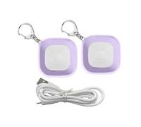 Generic Portachiavi con Allarme di Emergenza, Allarme di Sicurezza con Luce Stroboscopica Ad Alta visibilità da 105 DB, per Fare Jogging, Camminare, Confezione da 2 (PURPLE)