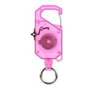 Generic Portachiavi da Pesca Laccio Retrattile Portacanna Moschettone Blocco Interruttore Corpo Compatto in Plastica con Filo d'Acciaio Protezione Anticaduta Adatto a Barca Molo Riva Fiume, Magenta