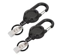 Generic Portachiavi Retrattile Portachiavi a Rimbalzo Durevole per Porta Carte d'identità, 2 Pezzi per la Vita Quotidiana