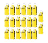 Generic Portachiavi Trasparente Bottiglia Vuota Spremere a Prova di Perdite Flip Top Design 1 Oncia per Articoli Toeletta 20 Pezzi (YELLOW)