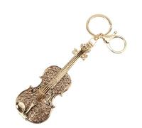 Generic Portachiavi Violino Rinestone a Pendente Tsting Musicale Strumento di Moda Accessorio per le Chiavi in lega di Zinco Rinestone 1 di Compleanno per Pc (PINK)
