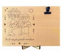 GENERIC Portafoto in Legno Noce Tanganica Gadget UP Disney Cornice da Tavolo