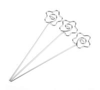 Generic Portamemo in Metallo da 50 Pezzi, Design Carino e Durevole per Casa, Ufficio, Scuola, Argento 12 Cm X 2,4 Cm (Stile fiore)