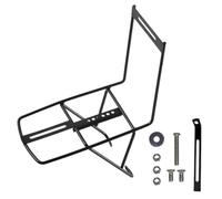 Generic Portapacchi Anteriore Bici Portapacchi Supporto Cargo Ripiano Staffa Acciaio Solido con Montaggio Sicuro E Area di Supporto Ampia per Bagagli Adatto a, Senza Morsetti