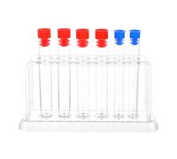 generic Portaprovette in Plastica Trasparente Rack Da Laboratorio Per 6 Provette Supporto Per Tubo Di Prova Per Scuola Aula Casa E Ricerca Scientifica 6.69X5.12X1.97in