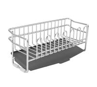 Generic Portaspugna per Lavello da, Contenitore per Lavello in Acciaio Inossidabile 304, Vassoio Autodrenante con Cuscinetti Antiscivolo, Ideale per Organizzare il Sapone, la Spugna e la Spazzola