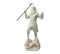 Generic Poseidon - Statua greca del dio del mare Nettuno in marmo fuso 22,9 cm, bianco