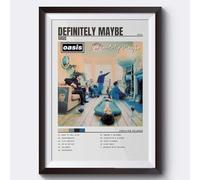 Generic Poster musicale minimalista degli Oasis Definitely Maybe, formato A3 (29,7 x 42 cm), senza cornice