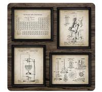 Generic - Poster Vintage di Elementi chimici, Stampe artistiche da Parete, Quadri di Scienza, tavola Periodica, Arte Chimica, Pittura su Tela, Decorazione da Laboratorio - 30x42cmx4 Senza Cornice