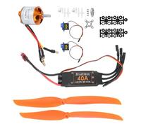 Generic Potente Motore Brushless 1100KV 40A ESC Servo per Parti di Aerei RC Adatto per 9-12 Anni ABS 2x (A2217 KV1100KV Motore Brushless 40A ESC SG90 9G)
