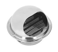 Generic Presa D'aria Rotonda Antivento in Acciaio Inossidabile con Rete Fine per Bagno, Prese D'aria per Asciugatrici e Altro (Acciaio inossidabile)