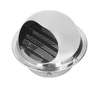 Generic Presa D'aria Rotonda Antivento in Acciaio Inossidabile con Rete Fine per Bagno, Prese D'aria per Asciugatrici e Altro (Acciaio inossidabile 4)