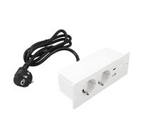 Generic Presa Multipla da Incasso 3 in 1 USB Tipo C da Tavolo con Interruttore per Ufficio Domestico 6,89x2,44x2,36 Pollici Materiale PC Resistente Al Fuoco