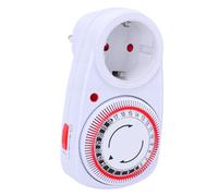 Generic Presa per Timer Meccanico Stabile e Silenziosa Presa per Timer per Uso Domestico Elettrica per Ventilatore per Interni 1 X per Meccanico (Spina europea)