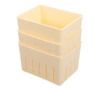 Generic Pressa per Formaggio e Tofu in Plastica Pratica e Conveniente con Coperchio, Set da 3 Pezzi per Uso Domestico nella Produzione di Tofu e Formaggi