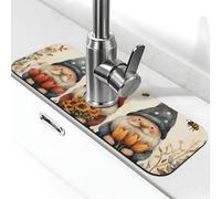 Generic Primavera Estate Stampa 3D Lavello Della Cucina Splash Guard Tappetino Del Rubinetto, Paraspruzzi Dietro Rubinetto Drip Catcher per Cucina Bagno 15 × 38 Cm