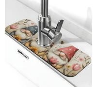 Generic Primavera Estate Stampa 3D Lavello Della Cucina Splash Guard Tappetino Del Rubinetto, Paraspruzzi Dietro Rubinetto Drip Catcher per Cucina Bagno 15 × 38 Cm