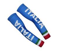 Generic Pro Team ITALIA Blue Manicotti da ciclismo con protezione UV per uomo e donna, Manicotti solari protezione traspiranti per gli sport all'aria aperta (XL)