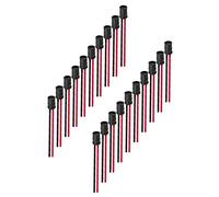 Generic Prolunga Portalampada T10 W5W Prolunga Portalampada in Gomma di Alta qualità Morbida e Durevole Connettore per Presa Luce per Auto Moto Barche 20 Pezzi Nero Rosso